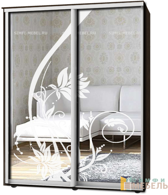 Шкаф-купе 2х дв Стандарт Пескоструй № 90