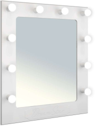 Зеркало гримерное ДримСтар ДС-40 белое дерево