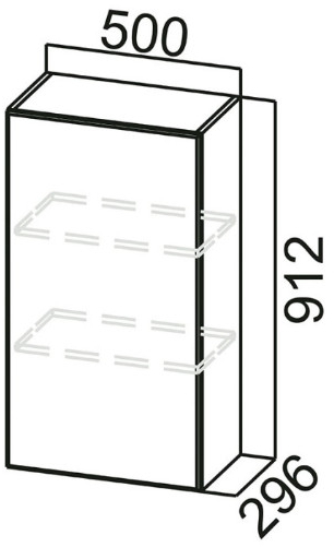 Шкаф навесной 500 Вельвет