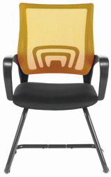 Кресло для приемных и переговорных BRABIX "Fly CF-100", оранжевое/черное, 532088