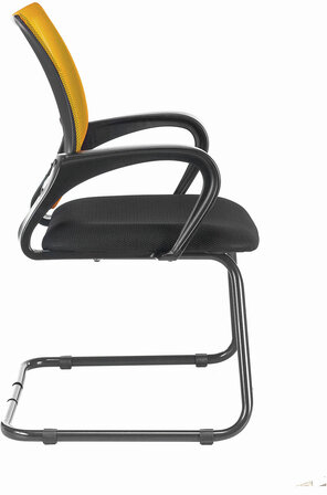 Кресло для приемных и переговорных BRABIX "Fly CF-100", оранжевое/черное, 532088