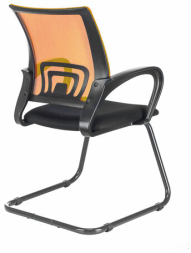 Кресло для приемных и переговорных BRABIX "Fly CF-100", оранжевое/черное, 532088