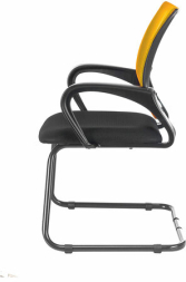 Кресло для приемных и переговорных BRABIX "Fly CF-100", оранжевое/черное, 532088