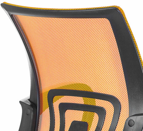Кресло для приемных и переговорных BRABIX "Fly CF-100", оранжевое/черное, 532088