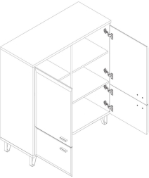 Тумба Грейс KOM4D