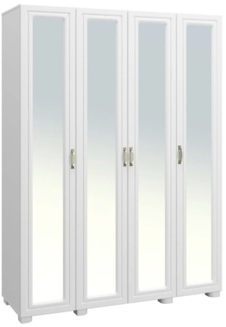 Шкаф «Монблан» МБ-25К с зеркалом белое дерево