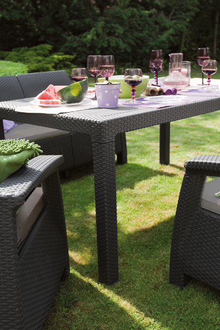 Комплект садовой мебели из ротанга Корфу Фиеста (Corfu fiesta) графит