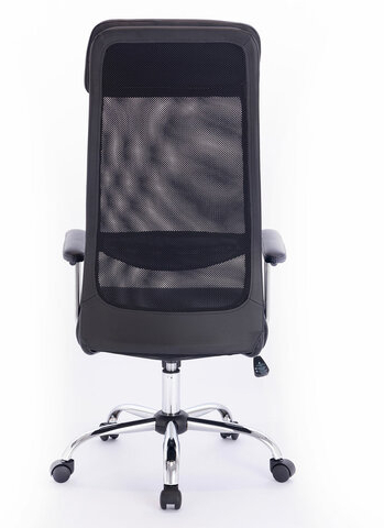Кресло офисное BRABIX "Flight EX-540", хром, ткань TW, сетка, черное, 532515