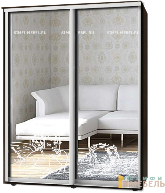 Шкаф-купе 2х дв Стандарт Пескоструй № 91