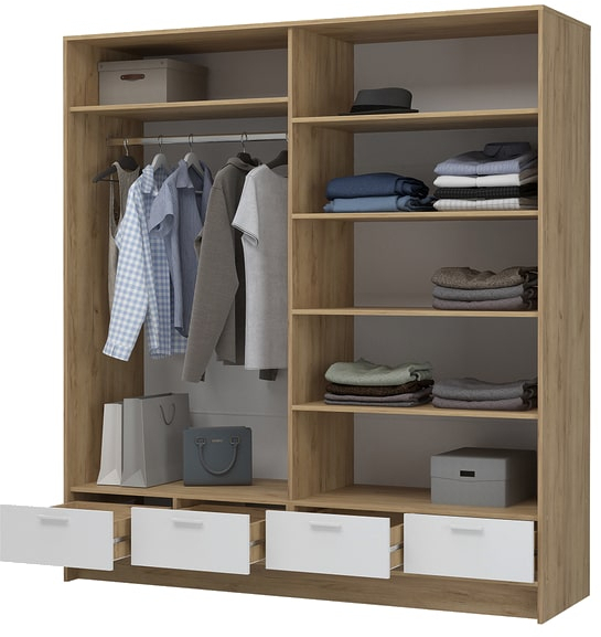 Шкаф 4-створчатый с зеркалом ШК-04 Ирис (СМ)