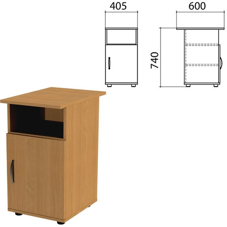 Тумба приставная Эко  дверь, полка