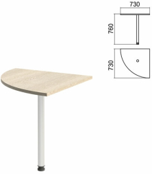 Стол приставной угловой Арго (вариант 2) опора хром