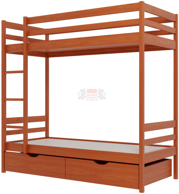 Кровать 2-х ярусная  №1 из массива