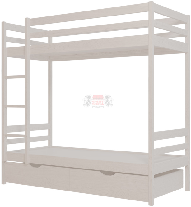 Кровать 2-х ярусная  №1 из массива