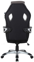 Кресло компьютерное BRABIX &quot;Techno GM-002&quot;, ткань, черное/серое, вставки белые, 531815