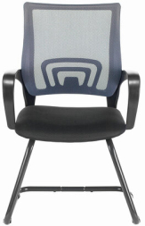 Кресло для приемных и переговорных BRABIX "Fly CF-100", серое/черное, 532089