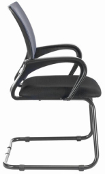 Кресло для приемных и переговорных BRABIX "Fly CF-100", серое/черное, 532089