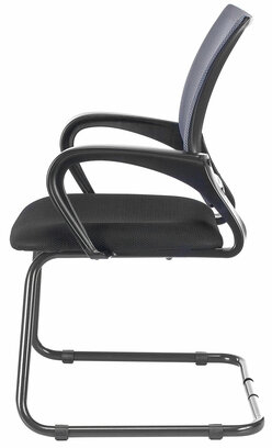 Кресло для приемных и переговорных BRABIX "Fly CF-100", серое/черное, 532089