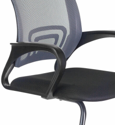 Кресло для приемных и переговорных BRABIX "Fly CF-100", серое/черное, 532089