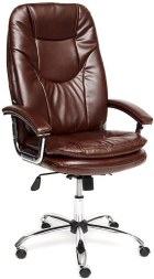 Кресло SOFTY LUX кож/зам, коричневый, 2 TONE