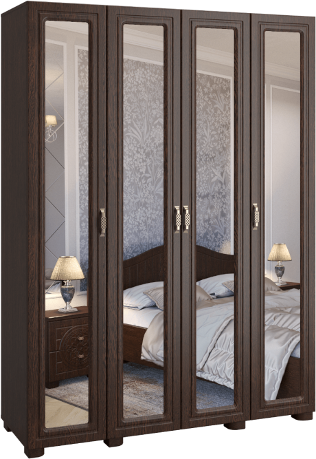 Шкаф «Монблан» МБ-25К с зеркалом венге