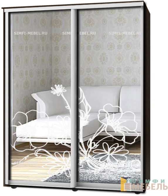 Шкаф-купе 2х дв Стандарт Пескоструй № 92