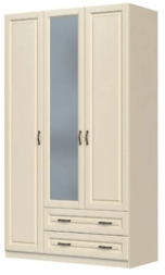 Шкаф ШР-3 платье и бельё с зеркалом Кантри (Лак)