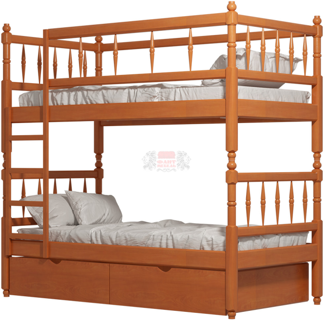 Кровать 2-х ярусная №2 из массива