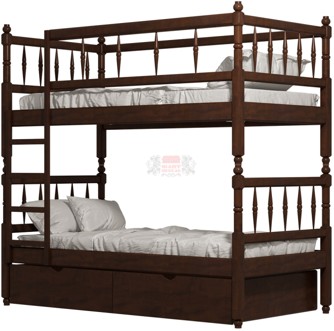 Кровать 2-х ярусная №2 из массива