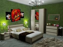 Шкаф 3-х дверный Лацио