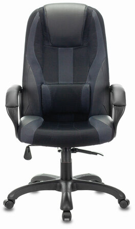 Кресло компьютерное BRABIX PREMIUM "Rapid GM-102", НАГРУЗКА 180 кг, экокожа/ткань, черное/серое, 532105
