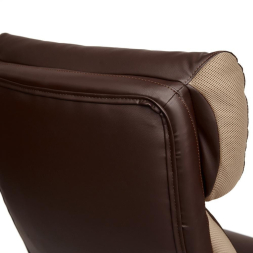 Кресло DUKE кож/зам/ткань, коричневый/бронза, 36-36/21