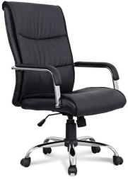 Кресло офисное BRABIX &quot;Space EX-508&quot;, экокожа, хром, черное, 530860