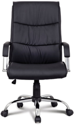 Кресло офисное BRABIX &quot;Space EX-508&quot;, экокожа, хром, черное, 530860