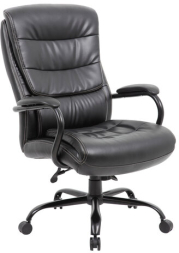 Кресло офисное BRABIX PREMIUM &quot;Heavy Duty HD-004&quot;, НАГРУЗКА до 200 кг, экокожа, черное, 531942