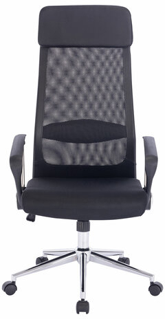 Кресло офисное BRABIX "Flight R EX-541", хром, ткань TW, сетка, черное, 532517