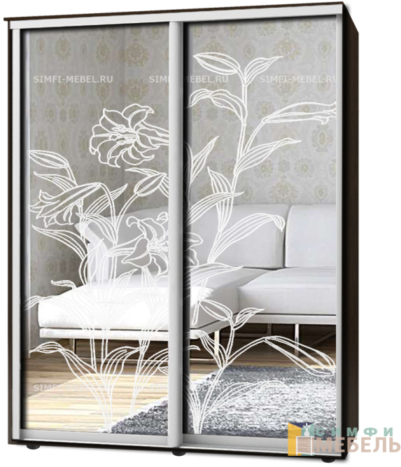 Шкаф-купе 2х дв Стандарт Пескоструй № 93