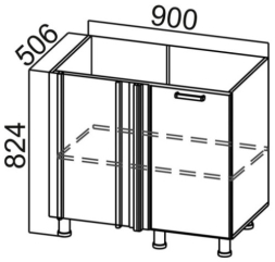 Стол-рабочий С1000у (угловой) Модерн Нью