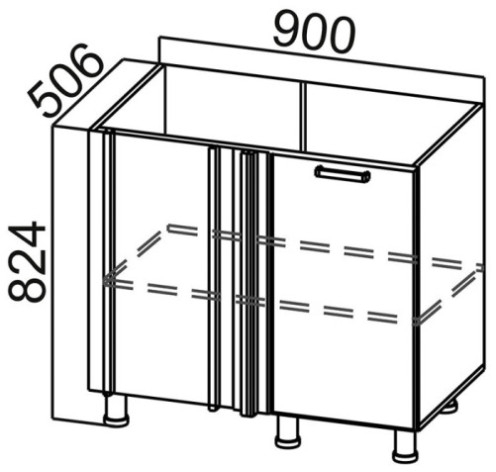 Стол-рабочий С1000у (угловой) Модерн Нью