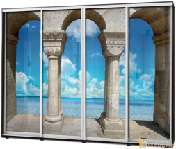 Шкаф купе 4х дв Фотопечать № 13