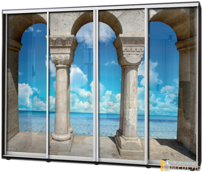 Шкаф купе 4х дв Фотопечать № 13