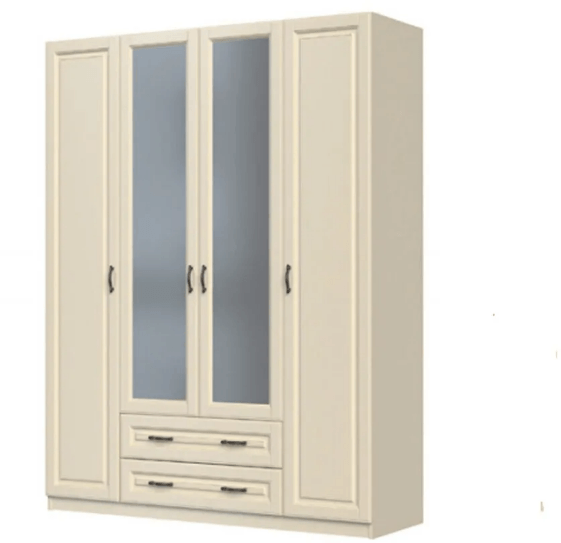 Шкаф ШР-4 платье и бельё с зеркалом Кантри (Лак)