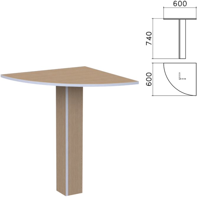 Стол приставной угловой Бюджет