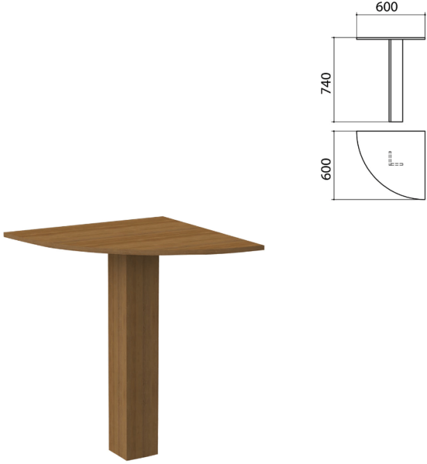 Стол приставной угловой Бюджет