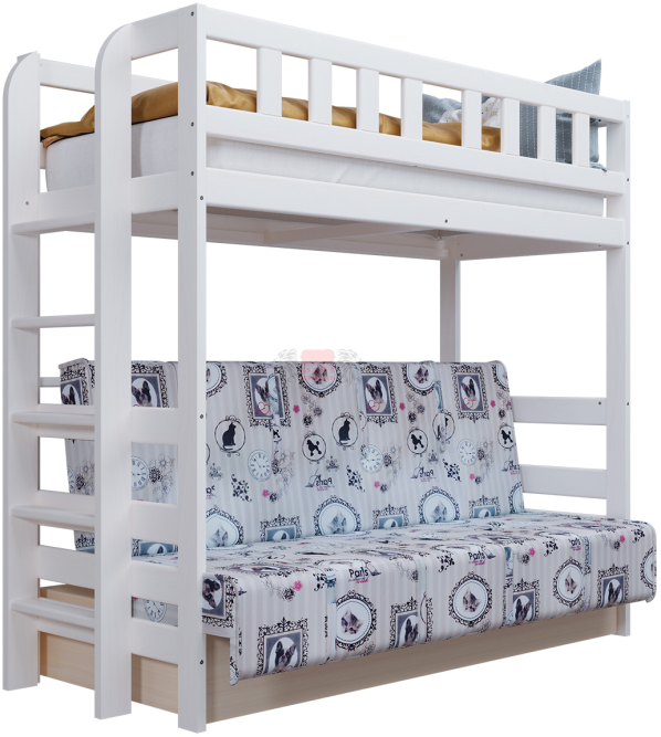 Кровать 2-х ярусная №3 из массива