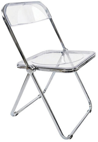 Стул складной прозрачный BRABIX "Glam CF-020", хромированный каркас, пластик, 533245
