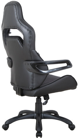 Кресло компьютерное BRABIX "Nitro GM-001", ткань, экокожа, черное, 531817