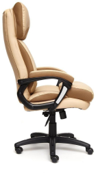 Кресло DUKE кож/зам/ткань, бежевый/бронза, 36-34/21