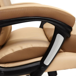 Кресло DUKE кож/зам/ткань, бежевый/бронза, 36-34/21