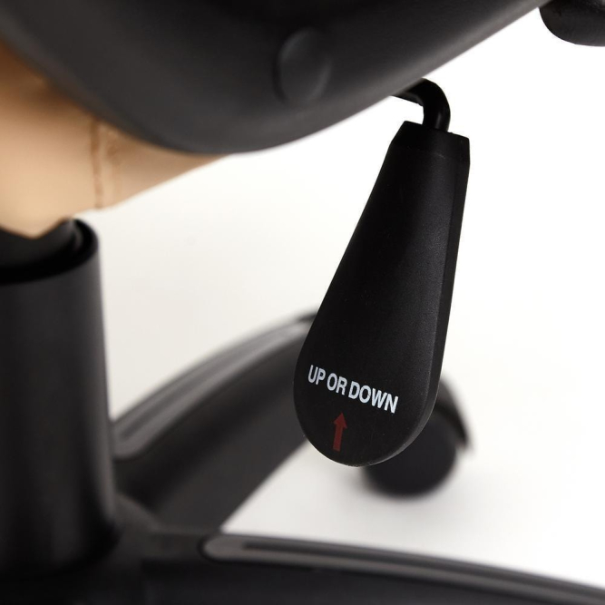 Кресло DUKE кож/зам/ткань, бежевый/бронза, 36-34/21